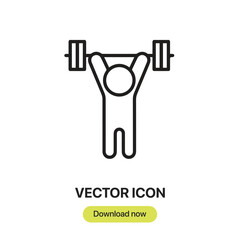 Leinwandbilder - Lifting Barbell icon vector. Linear-style sign for mobile concept and web design. Lifting Barbell symbol illustration. Pixel vector graphics - Vector.