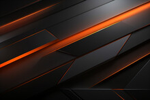 Abstract Black And Orange Diagonal Design