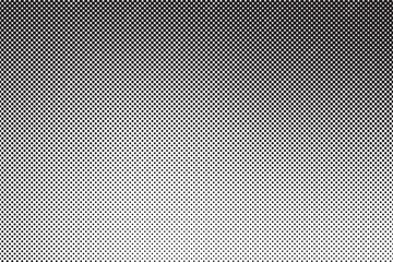 Wall Mural - Halftone vector background. Monochrome halftone pattern. Abstract geometric dots background. Pop Art comic gradient black white texture. Design for presentation banner, poster, flyer, business card.	