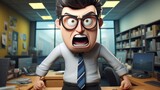 Fototapeta  - angry office boss