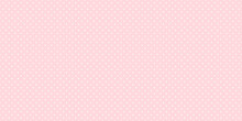 Seamless White Polka Dot Pattern On Pink Background