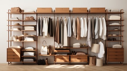 modular closet system made up of standardized units to mix and match to create the perfect customiza