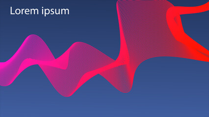 Wall Mural - Abstract colorful wave lines on white background for elements in concept business presentation, Brochure, Flyer, Science, Technology. Vector illustration