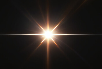 lens flair as a graphic element isolated against a black background