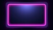 A purple neon frame on a black background