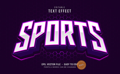 Wall Mural - 3D purple esport game text effect