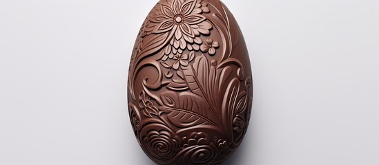 Sticker - Brazilian style handmade Easter egg showcasing chocolate and brigadiers in a top view Copy space image Place for adding text or design