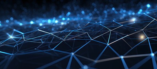 Blockchain technology background Abstract blockchain background Network connection Big data visualization 4k rendering Copy space image Place for adding text or design