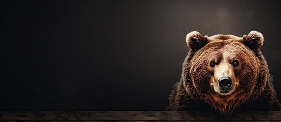 Bear with brown fur Copy space image Place for adding text or design