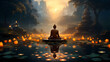 buddha at sunset