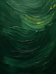 Wall Mural - Abstract and textured oil paint background in dark green color