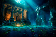 Ancient city submerged at the bottom of the sea