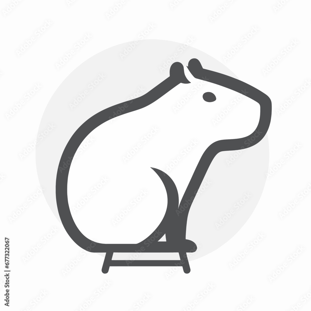 Capybara Vectorised Bitmap Capybara logo for graphic design, capybara designs for prints and ...