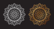 Ornamental Geometric Luxury Mandala Pattern Vector Design Golden And White