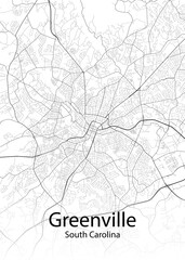 Sticker - Greenville South Carolina minimalist map