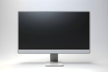 Wall Mural - Realistic computer monitor with blank screen isolated on white background. 3d render