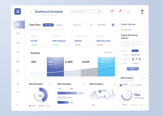 UI UX Infographic dashboard. UI design with graphs, charts and diagrams. Web interface template
