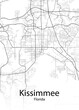 Kissimmee Florida minimalist map
