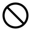 Blank no symbol sign for banned activities in vector