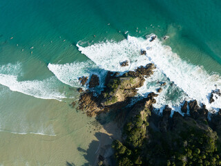 waves in Byron bay Australia 