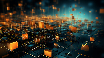 Wall Mural - an abstract background illustration with vibrant colors. generative ai.