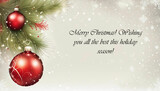 Fototapeta Do pokoju - Christmas Greeting Card with balls: A Magical Celebration of the Holidays