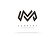 Initial Letter M Monogram Logo Design Vector