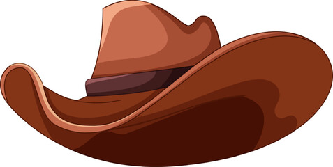 Wall Mural - Isolated Simple Cowboy Hat Cartoon Illustration