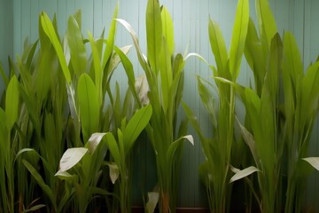 a group of green plants