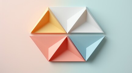 a group of triangular shaped objects