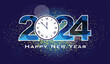 Happy New Year 2024, New Year greeting card, New Year Shining background, banner template. Realistic Pro Vector