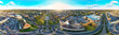 Aerial Panoramic View of Letchworth City of England Great Britain.
