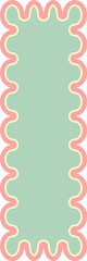 Bookmark template label element flat design 2.x6 in.