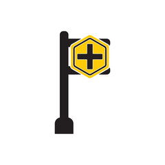 Wall Mural - Traffic sign icon, logo vector illustration design template