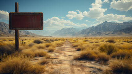 Wall Mural - a road that goes through the desert