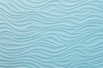 Colorful blue wall with wavy lines, a graphic retro design on textured surface. Ideal for modern art. This description is AI Generative.