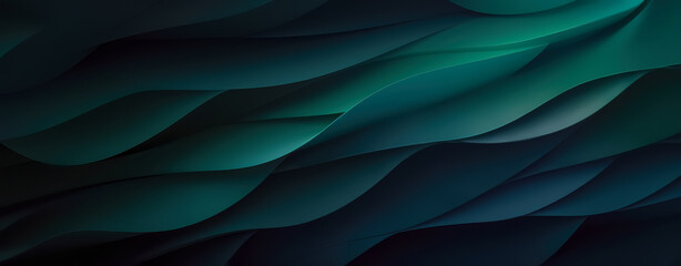 Wall Mural - green-blue wave background