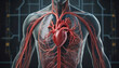 3D Visualization of the Heart Illustrating the Complex Anatomy of Vital Organs Generative AI