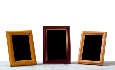 Canvas Print - old photo frames on the table