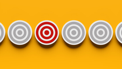 Wall Mural - choosing or setting the best, achievable and realistic target goals.