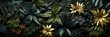Leinwandbild Motiv Tropical Leaves Gold Black Can , Banner Image For Website, Background Pattern Seamless, Desktop Wallpaper
