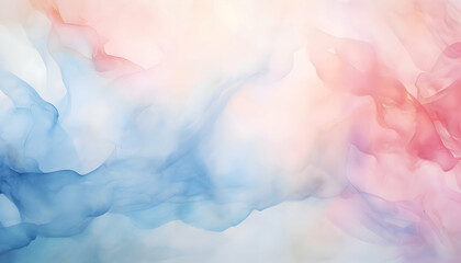 Wall Mural - Abstract pink and blue watercolor background with smoke. Creative pastel  background. 