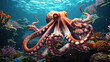 octopus in the aquarium