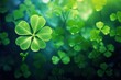 St. Patrick's day background with clover leaves