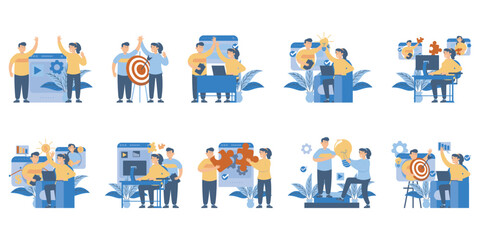 Teamwork Web Illustration