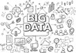 © Pugun & Photo Studio - Set of Doodle Element Big Data.Hand drawn vector illustration.