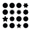 Starburst badges sticker icon vector illustration design
