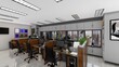 Office interior architectural space photography. 3D Rendering