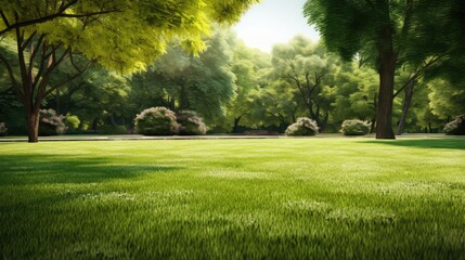 Wall Mural - green garden grass lush picturesque illustration nature summer, rural park, background field green g