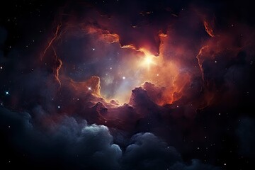 Wall Mural - Endless universe with stars and galaxies in outer space. Cosmos art.
